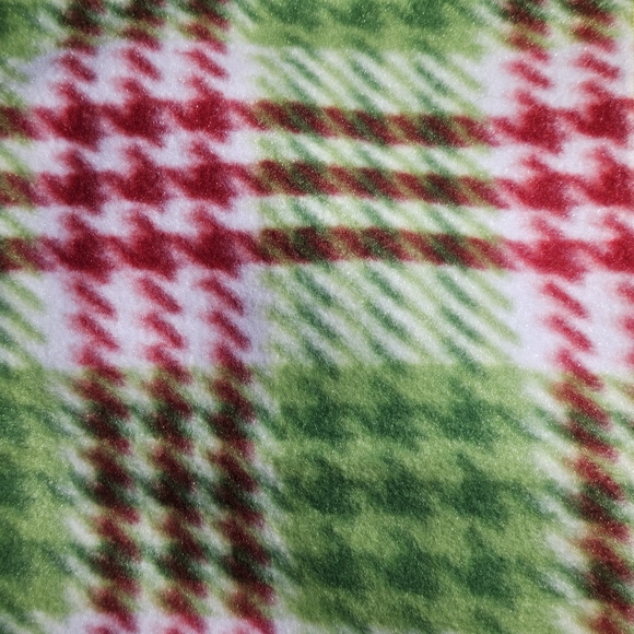 Christmas Holiday Fleece Plaid Green and Red Scarf - Picture 2 of 10